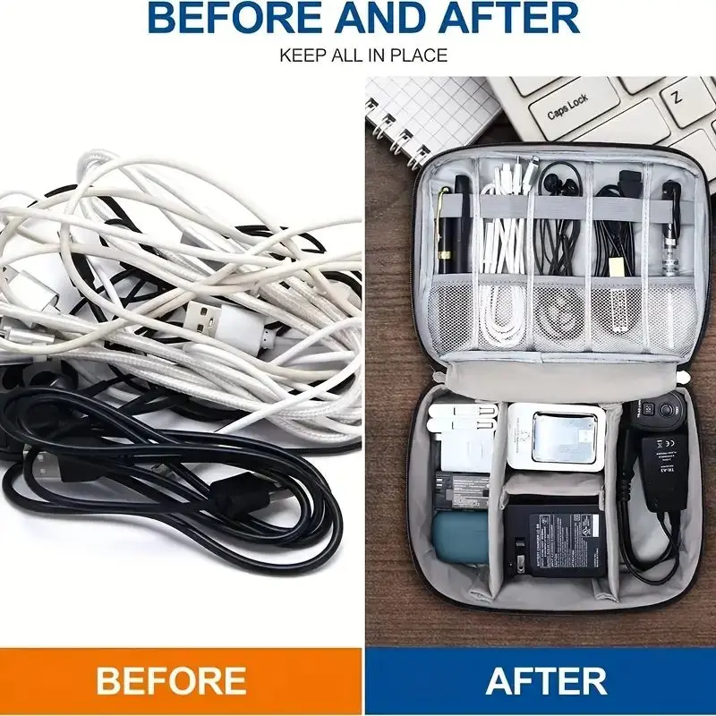 Portable Tech Organizer Case f - Tech Accessories Storage ulasan dan harga
