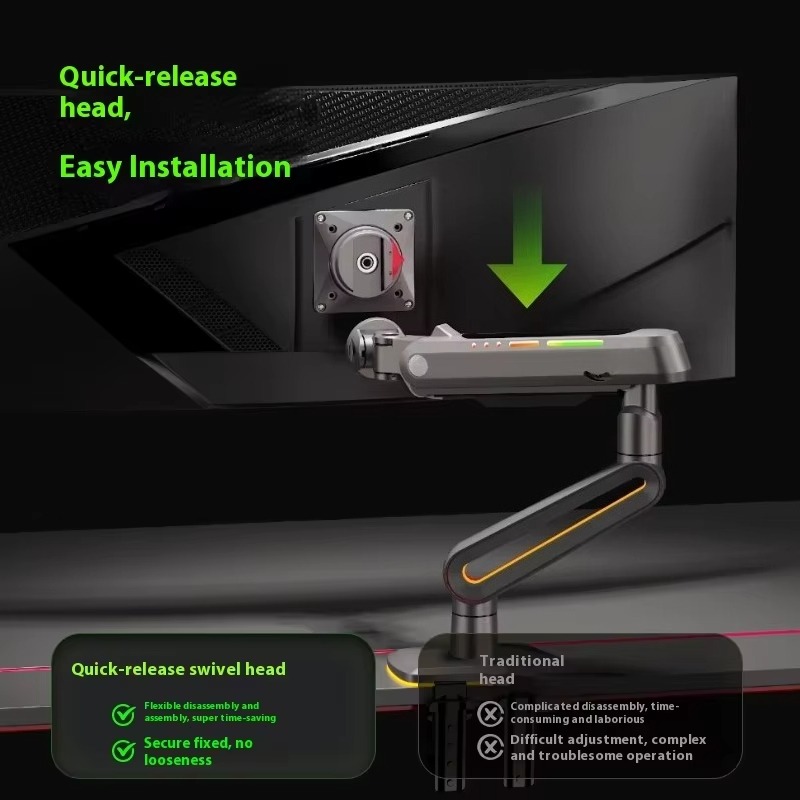 F6-XV Black Aluminum Single Mo - Monitor Arm Single ulasan dan harga