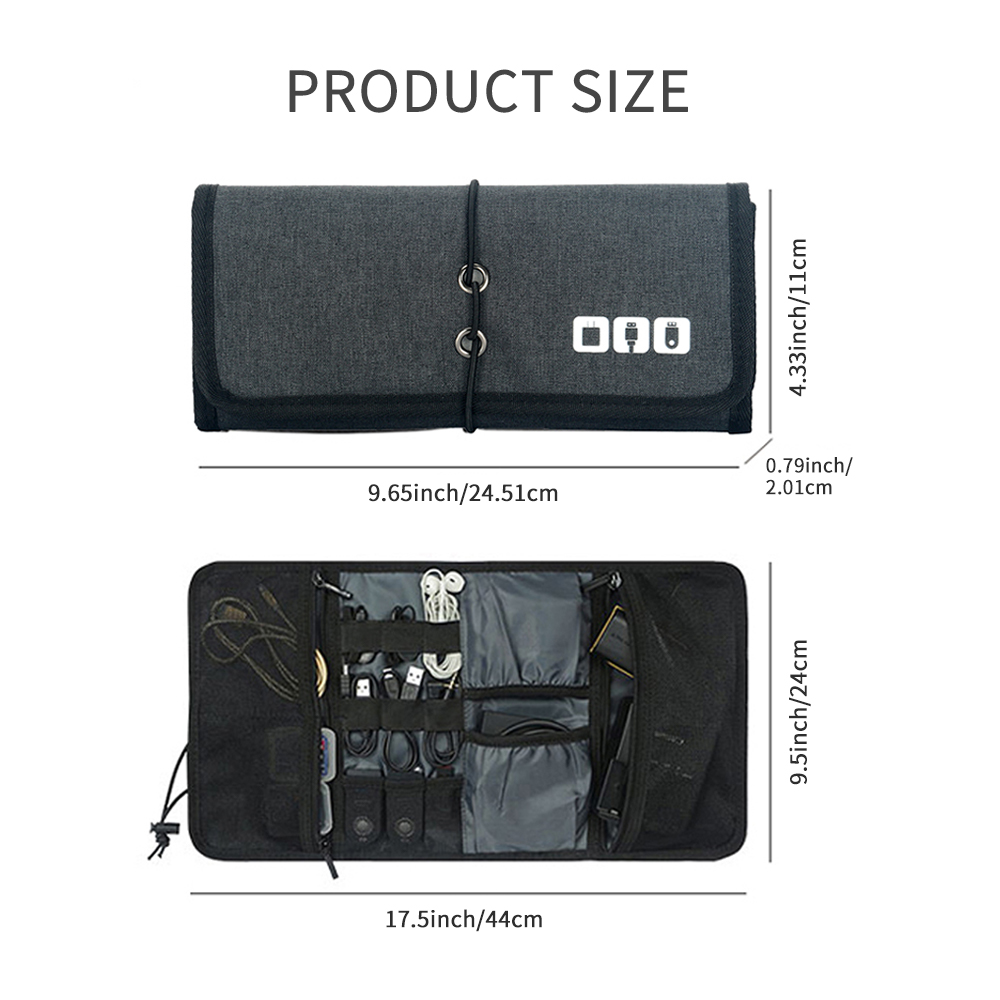 Travel Cable Storage Bag，Elect - Tech Accessories Storage ulasan dan harga