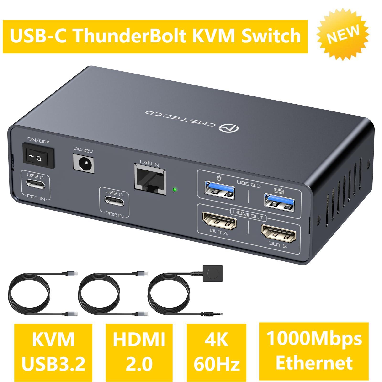 USB C KVM Switch 2 Monitors 2  - Usb C To Hdmi ulasan dan harga