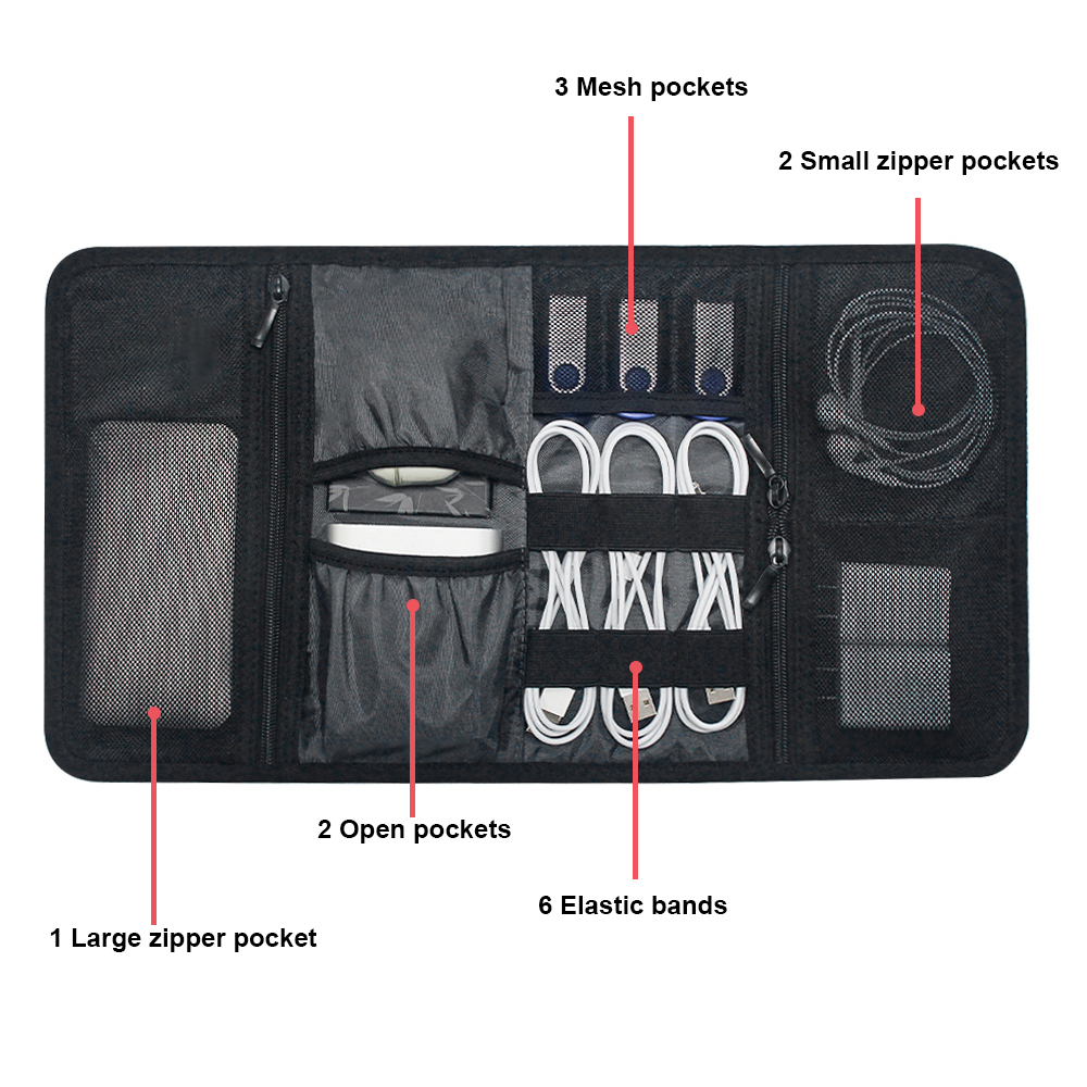 Tech Organizer Bag Cable Stora - Tech Accessories Storage ulasan dan harga