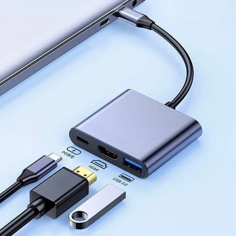 USB C HUB 3in1 Type C 3.0 to H - Usb C To Hdmi ulasan dan harga
