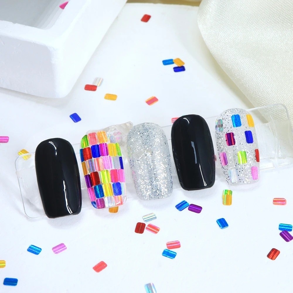 12-Grid Nail Art Sequins Laser - Tech Accessories Box ulasan dan harga